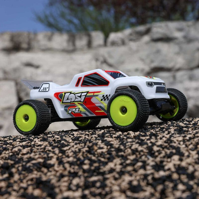 LOS-1392T1 1/28 Micro-T 2S 2WD RTR Stadium Truck (Battery & Charger Included), White