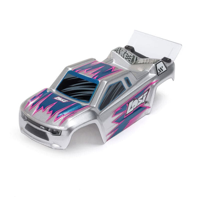LOS-1392T2 1/28 Micro-T 2S 2WD RTR Stadium Truck (Battery & Charger Included), Silver