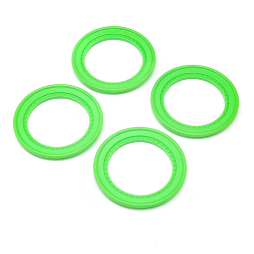 LOS-1820 Snap-in Beadlock Rings, Green (4): LMT 2.0