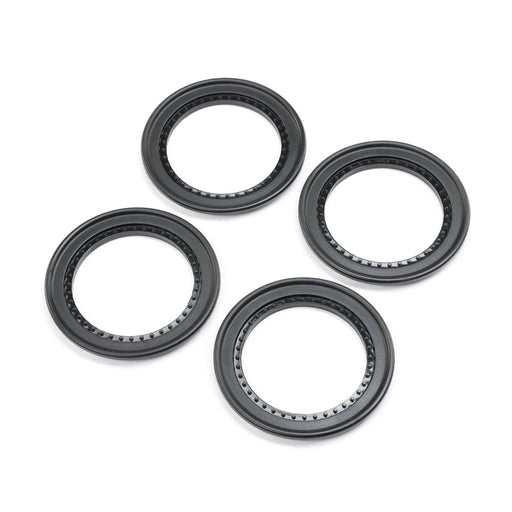 LOS-1822 Snap-in Beadlock Rings, Black (4): LMT 2.0