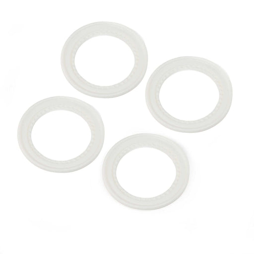 LOS-1823 Snap-in Beadlock Rings, White (4): LMT 2.0