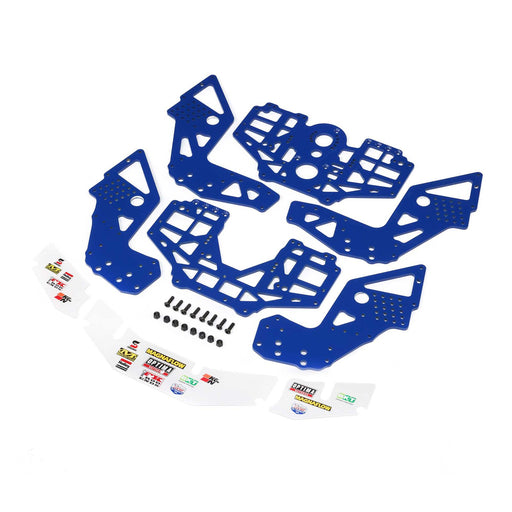 LOS-1827 Chassis Plate Set, Blue: LMT 2.0
