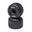 LOS-2060 MT Tires, Black Beadlock, Premounted (2): Mini LMT