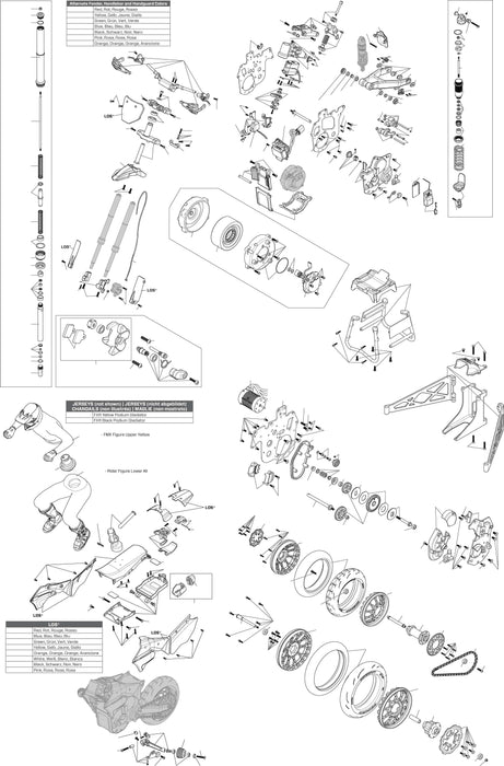 LOS-2272 Promoto-SM 1/4 Super Moto Motorcycle, FXR, White: RTR Basic ** Needed to Complete # SPMX52S50H5 & SPMXC2050