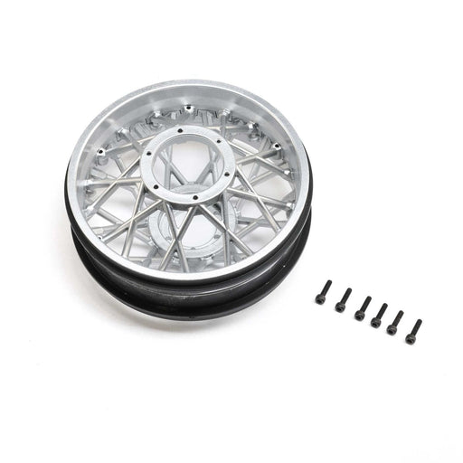 LOS-2305 Rear Wheel Set, Satin Chrome: PM-SM