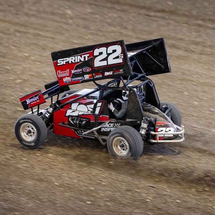 LOS-2359 1/10 22S Sprint 2WD Brushless RTR (Battery & Charger Included), Red **FOR EXTRA BATTERY ORDER #SPMX-1087