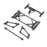 LOS-2423 Front Wing Mount Set, Black: 22S Sprint