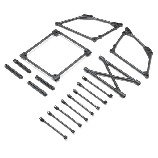 LOS-2428 Top Wing Mount Set, Black: 22S Sprint