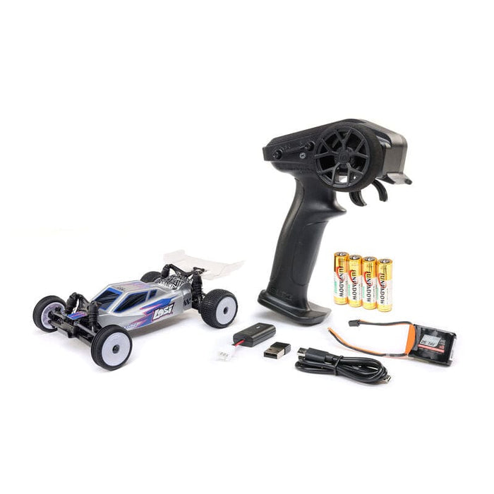 LOS00007T2 1/24 Micro-B 2WD Buggy RTR, Silver(FOR A EXTRA BATTERY PLEASE ORDER SPMX-1090)