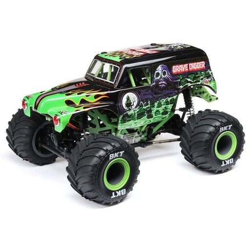 LOS01026T1 1/18 Mini LMT 4X4 Brushed Monster Truck RTR, Grave Digger (FOR Extra battery ORDER #SPMX812SH2)