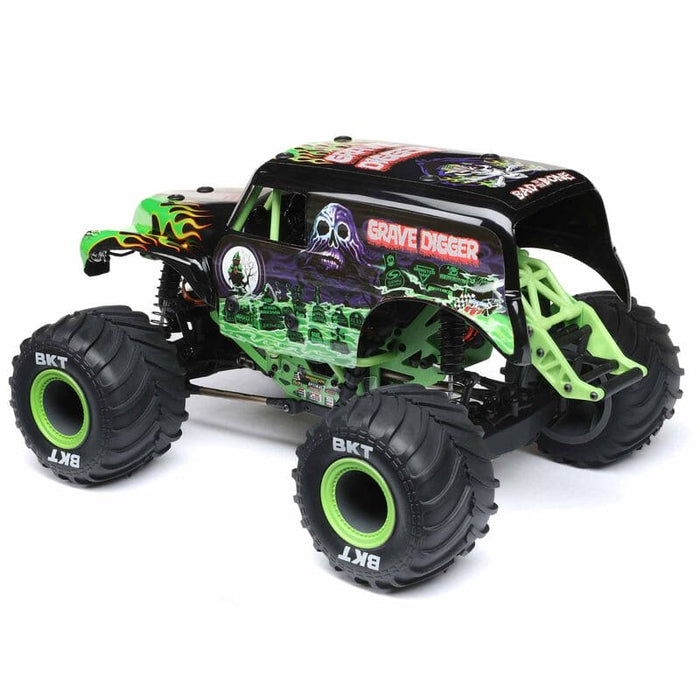 LOS01026T1 1/18 Mini LMT 4X4 Brushed Monster Truck RTR, Grave Digger  (FOR Extra battery ORDER #SPMX812SH2)