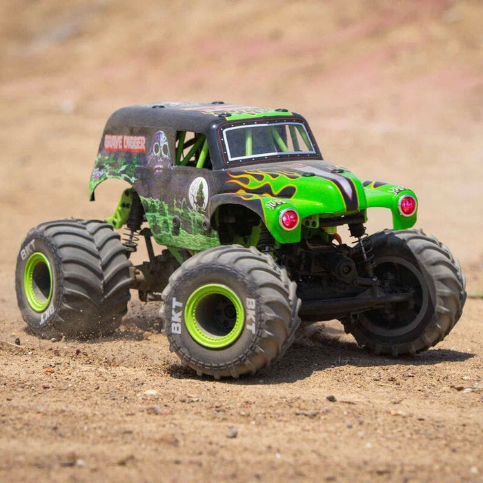 LOS01026T1 1/18 Mini LMT 4X4 Brushed Monster Truck RTR, Grave Digger  (FOR Extra battery ORDER #SPMX812SH2)