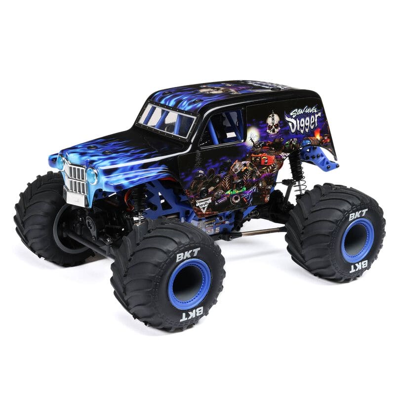 LOS01026T2 1/18 Mini LMT 4X4 Brushed Monster Truck RTR, Son-Uva Digger