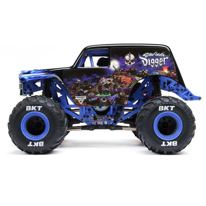LOS01026T2 1/18 Mini LMT 4X4 Brushed Monster Truck RTR, Son-Uva Digger (FOR Extra battery ORDER #SPMX812SH2)