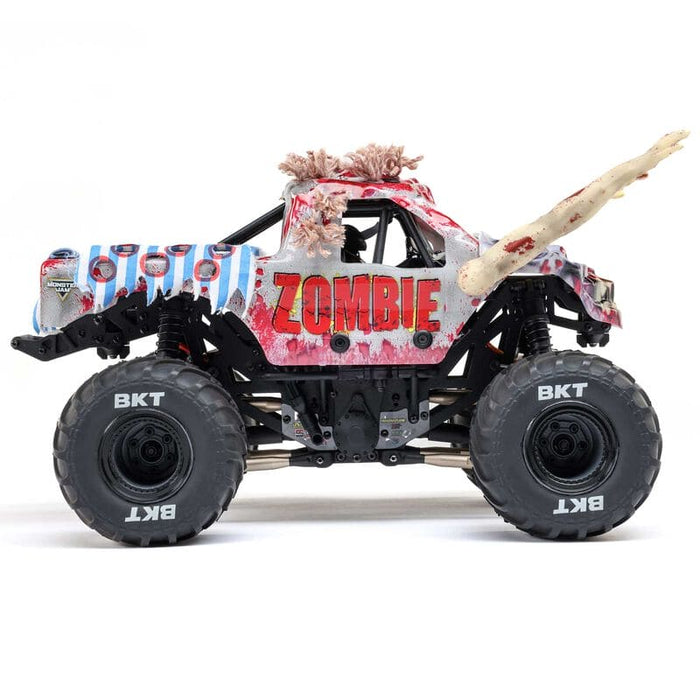 LOS01026T4 1/18 Mini LMT Zombie 2S 4X4 RTR Brushed Monster Truck (Battery & Charger Included), Red