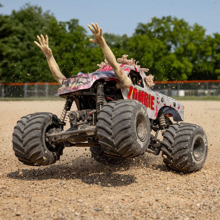 LOS01026T4 1/18 Mini LMT Zombie 2S 4X4 RTR Brushed Monster Truck (Battery & Charger Included), Red