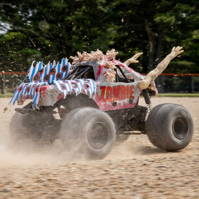 LOS01026T4 1/18 Mini LMT Zombie 2S 4X4 RTR Brushed Monster Truck (Battery & Charger Included), Red