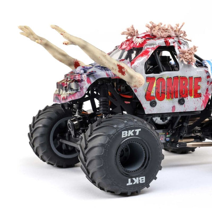 LOS01026T4 1/18 Mini LMT Zombie 2S 4X4 RTR Brushed Monster Truck (Battery & Charger Included), Red