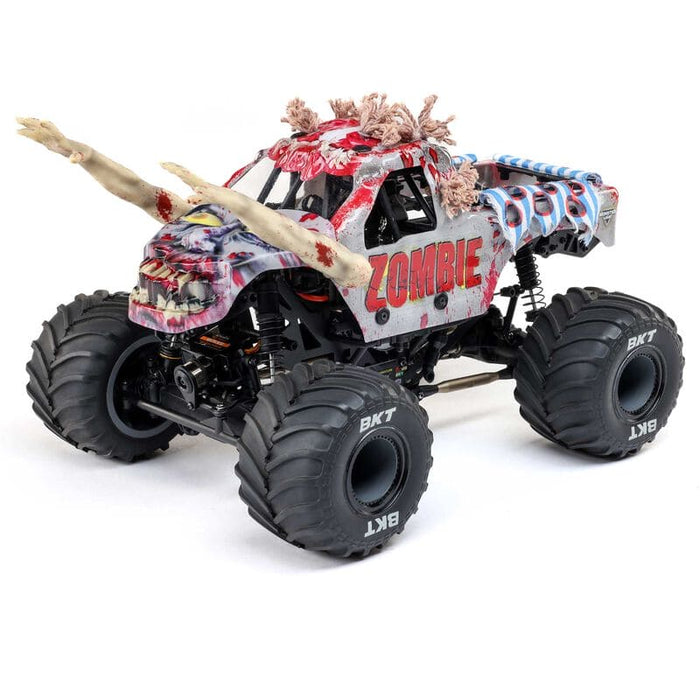 LOS01026T4 1/18 Mini LMT Zombie 2S 4X4 RTR Brushed Monster Truck (Battery & Charger Included), Red