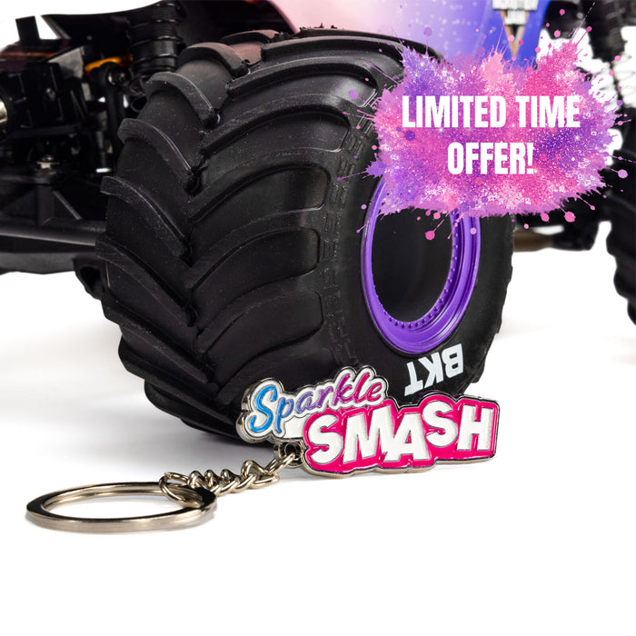 LOS01026T5 Losi 1/18 Mini LMT Sparkle Smash Brushed Monster Truck 4X4 RTR (FOR Extra battery ORDER #SPMX812SH2)