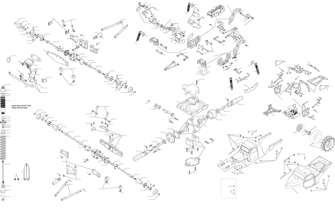 LOS04024T2	 LMT 4WD Solid Axle Mega Truck Brushless RTR, Bog Hog YOU will need this part #SPMXPSS400   to run this truck