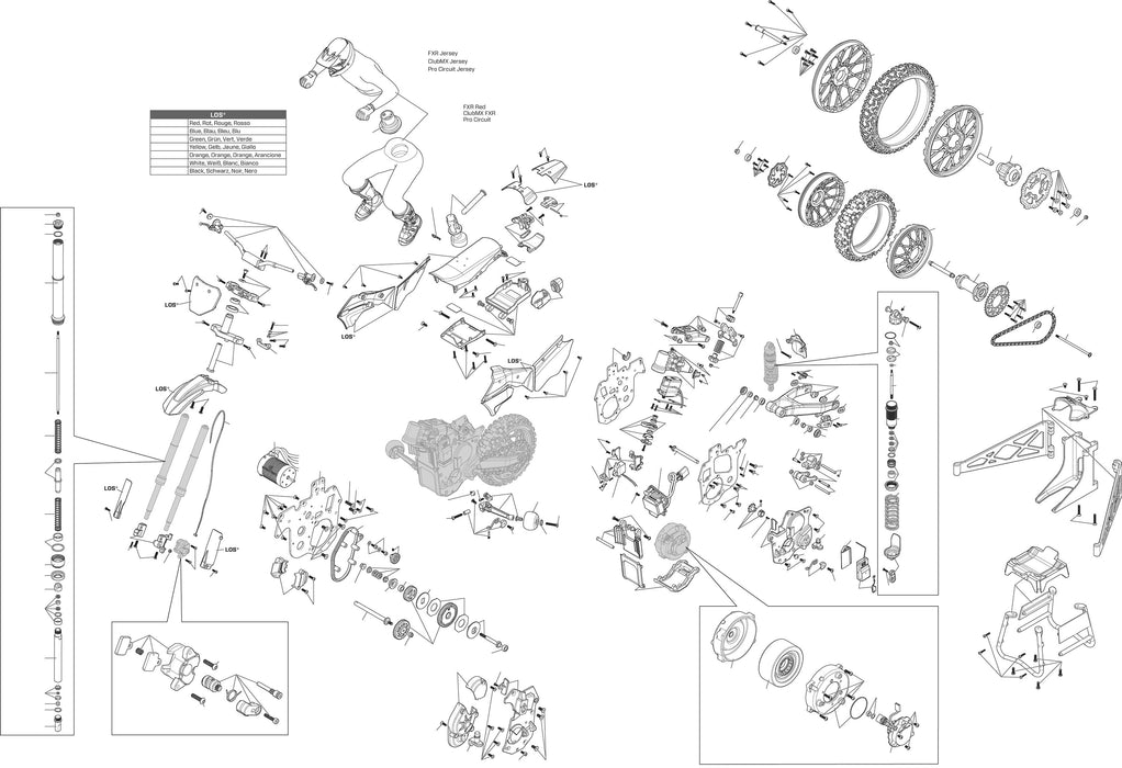 LOS06002 1/4 Promoto-MX Motorcycle RTR with Battery and Charger, Pro Circuit (for Extra battery order part #  SPMX52S50H5 ** if you order from this promotion it is final sale