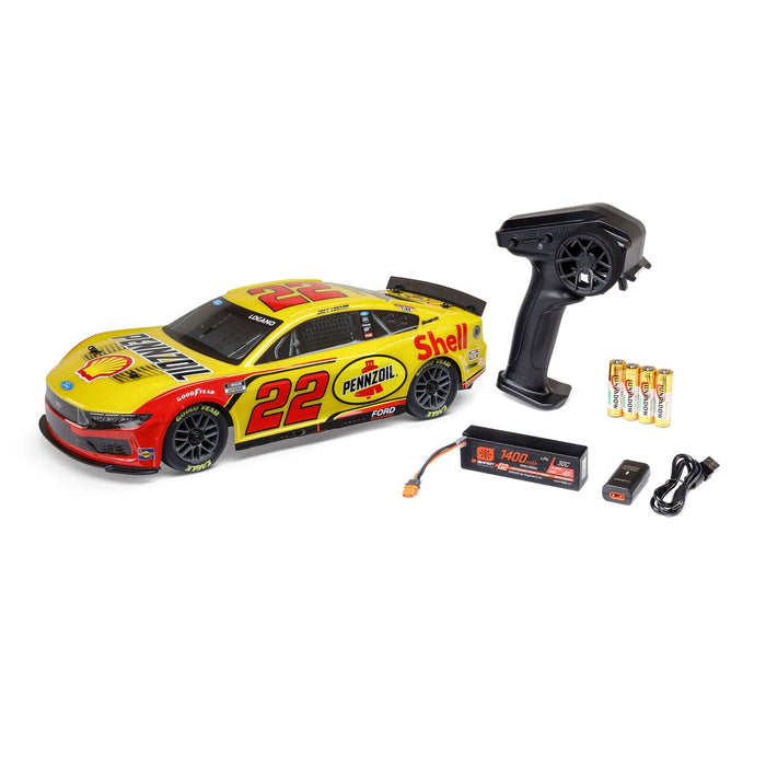 LOS1122522 1/12 NASCAR RC Racecar Joey Logano No. 22 Shell 2025 Ford Mustang 2S AWD RTR Brushed On-Road (Battery & Charger Included) ** if you order from this promotion it is final sale
