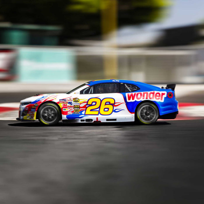 LOSF1122626 Losi 1/12 NASCAR Ricky Bobby #26 Wonder Bread Chevrolet ZL1 RTR (FOR A EXTRA BATTERY PLEASE ORDER SPMX142S30H2)