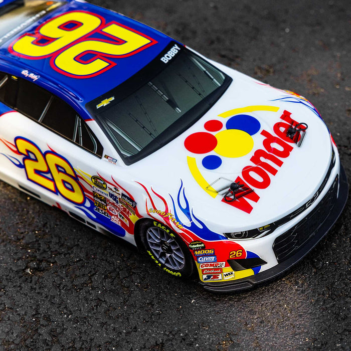 LOSF1122626 Losi 1/12 NASCAR Ricky Bobby #26 Wonder Bread Chevrolet ZL1 RTR (FOR A EXTRA BATTERY PLEASE ORDER SPMX142S30H2)