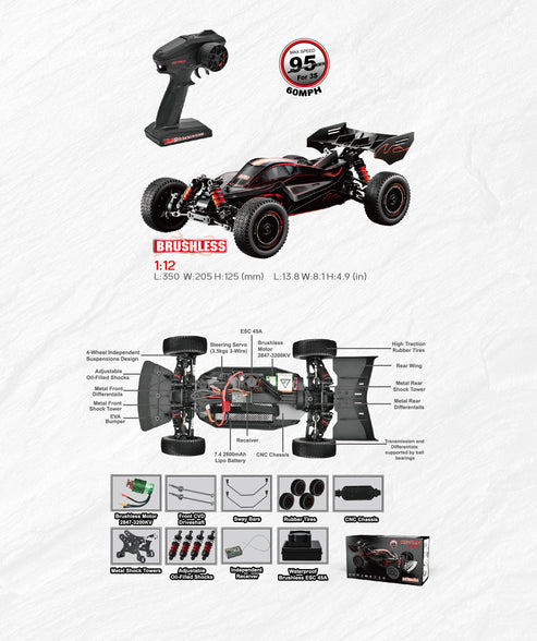 RC-PROMACH1 MACH1 – 1/12 RC buggy truck brushless MACH-1