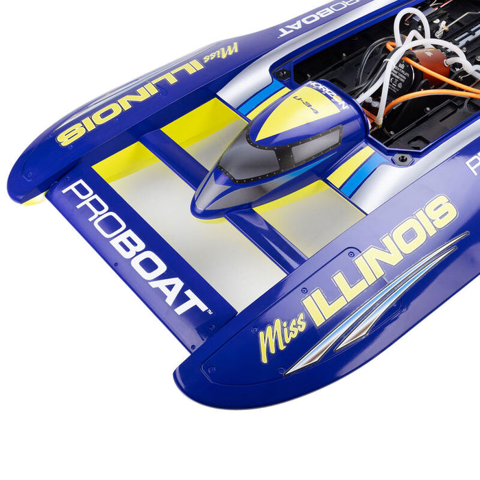 PRB-2072T1 Pro Boat 34" U-34, Miss Illinois, Hydro  ***YOU will need this part # SPMXC2010 and SPMX54S100H5 (x2)  to run this boat