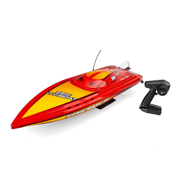 PRB-2171T2 Pro Boat Sonicwake 36" V3, Self-Righting V-Hull RTR - Red