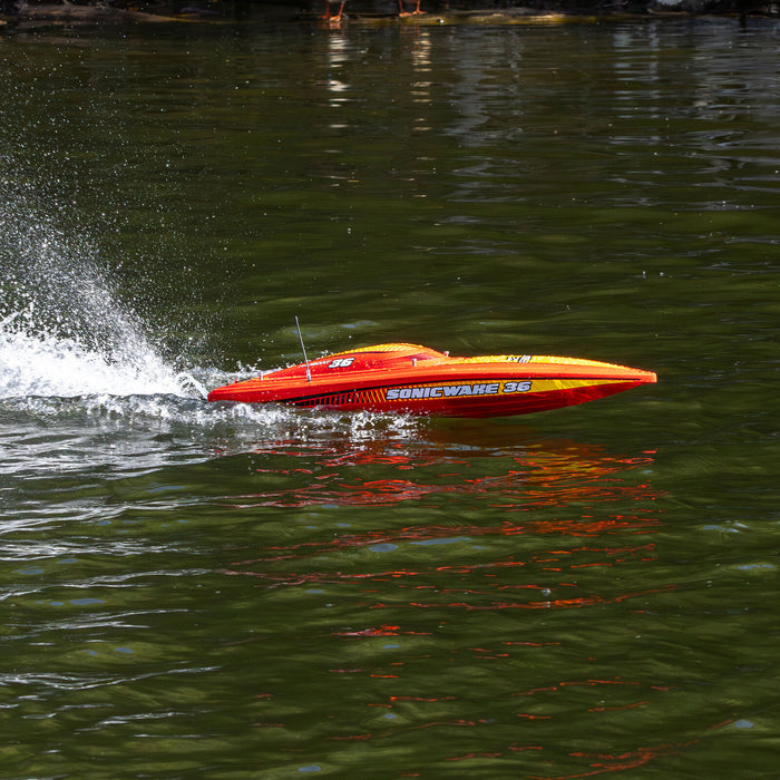 PRB-2171T2 Pro Boat Sonicwake 36" V3, Self-Righting V-Hull RTR - Red