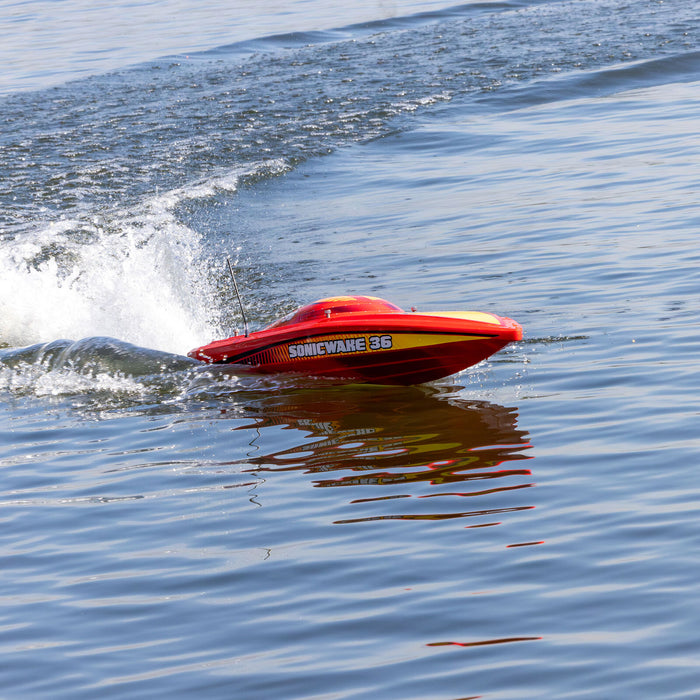 PRB-2171T2 Pro Boat Sonicwake 36" V3, Self-Righting V-Hull RTR - Red