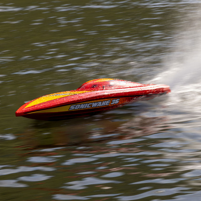 PRB-2171T2 Pro Boat Sonicwake 36" V3, Self-Righting V-Hull RTR - Red