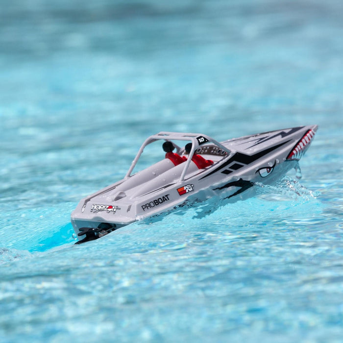 PRB08045T1  Sprintjet 9-inch Self-Right Jet Boat RTR, Silver   Sold Separately extra battery please ORDERDYNB6223 )