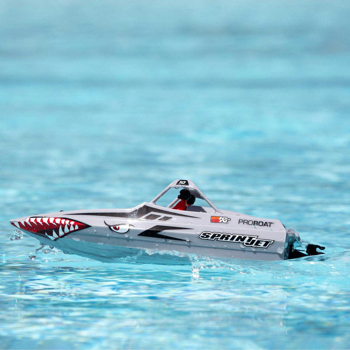 PRB08045T1  Sprintjet 9-inch Self-Right Jet Boat RTR, Silver   Sold Separately extra battery please ORDERDYNB6223 )