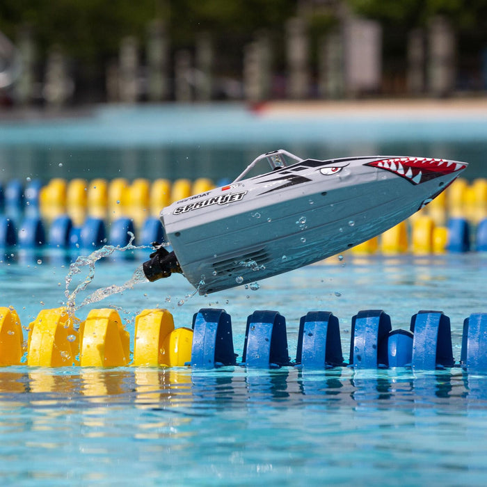 PRB08045T1  Sprintjet 9-inch Self-Right Jet Boat RTR, Silver   Sold Separately extra battery please ORDERDYNB6223 )