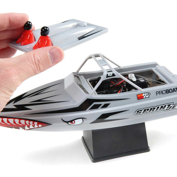 PRB08045T1  Sprintjet 9-inch Self-Right Jet Boat RTR, Silver   Sold Separately extra battery please ORDERDYNB6223 )
