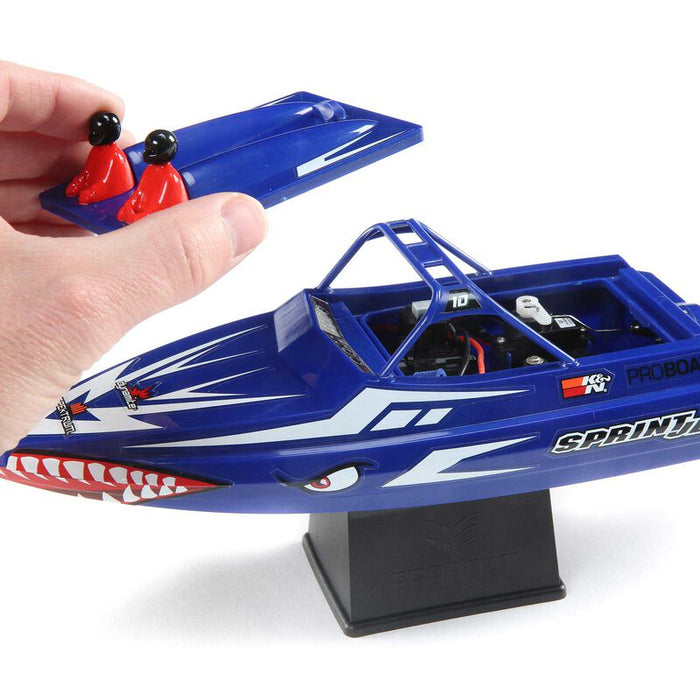 PRB08045T2  Sprintjet 9-inch Self-Right Jet Boat RTR, Blue (Sold Separately extra battery please ORDER DYNB6223 )