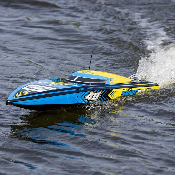 PRB08052 Super Sonicwake 48" 8S Self-Righting Brushless Deep-V RTR **** YOU will need this part #SPMX50004S100H5  (X2) & SPMXC2060  to run this BOAT