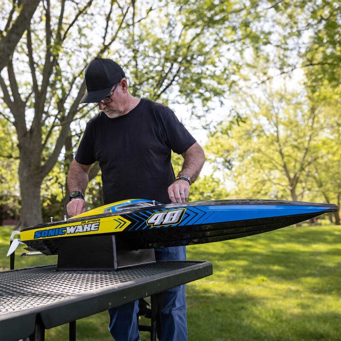 PRB08052 Super Sonicwake 48" 8S Self-Righting Brushless Deep-V RTR **** YOU will need this part #SPMX50004S100H5  (X2) & SPMXC2060  to run this BOAT