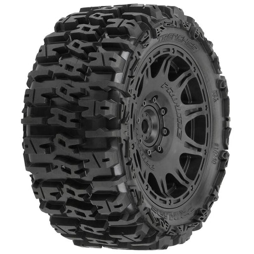 PRO1024010 1/6 Trencher F/R 5.7? Tires Mounted 24mm Black Raid 8x48 Hex (2)