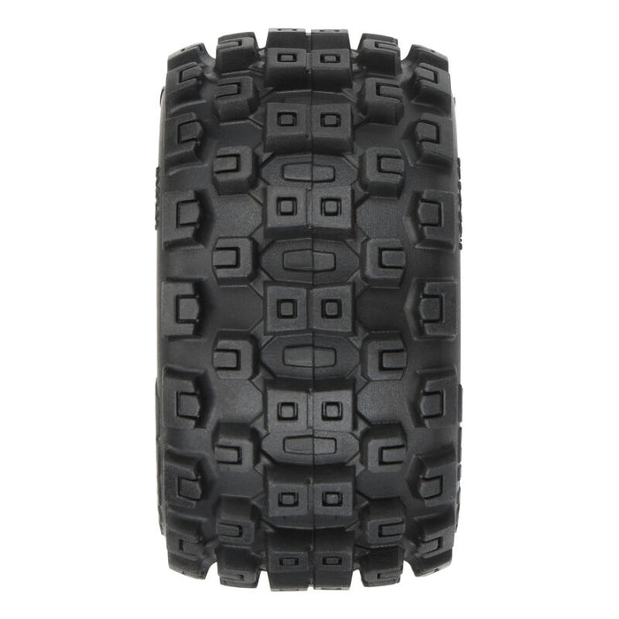 PRO1024110 1/18 Badlands MX 1.85" F/R MTD 12mm Black Raid: Granite GROM