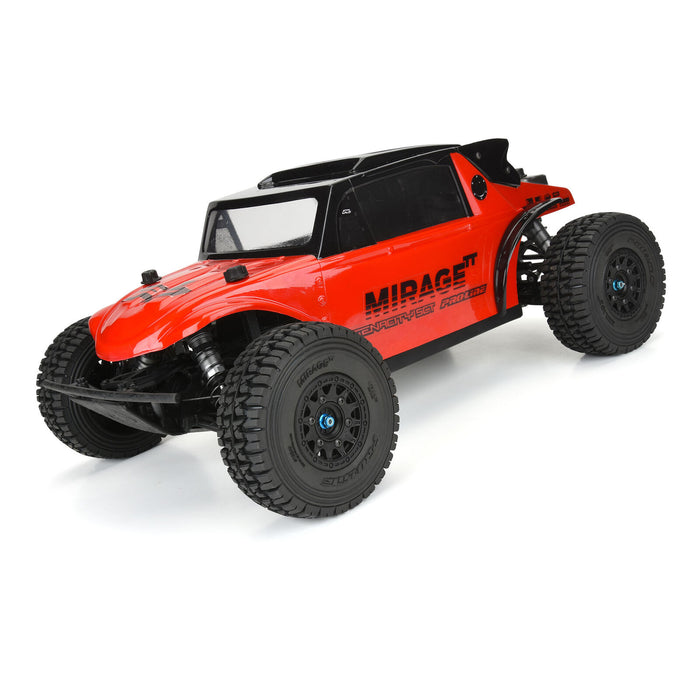 PRO1024811 1/10 Mirage TT F/R 2.2"/3.0" 12mm & 14mm Black Raid Wheels (2)