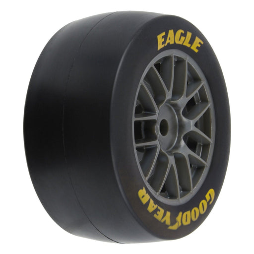 PRO1030411 1/12 Goodyear Eagle Soft Tire F/R MTD Gray Wheels (4): Losi NASCAR