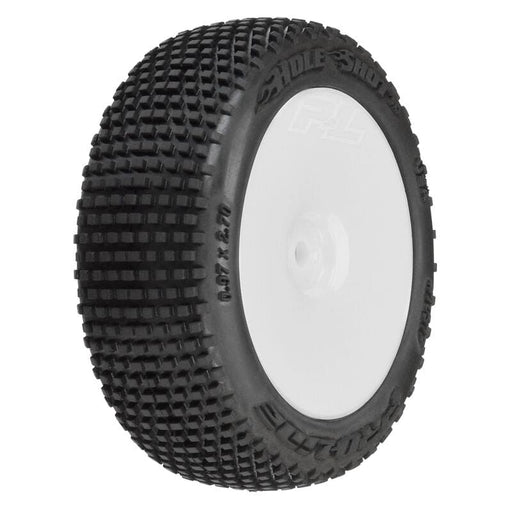 PRO1031713 1/14 Hole Shot 3.0 F/R Tire MTD 12mm White Velocity (4): Typhon GROM