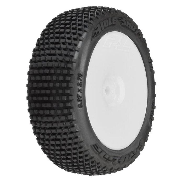 PRO1031713 1/14 Hole Shot 3.0 F/R Tire MTD 12mm White Velocity (4): Typhon GROM