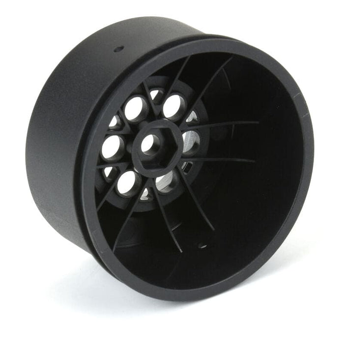 PRO283413 1/16 Showtime+ Rear 8mm Hex Wheels Black/Silver (2): Losi Mini Drag