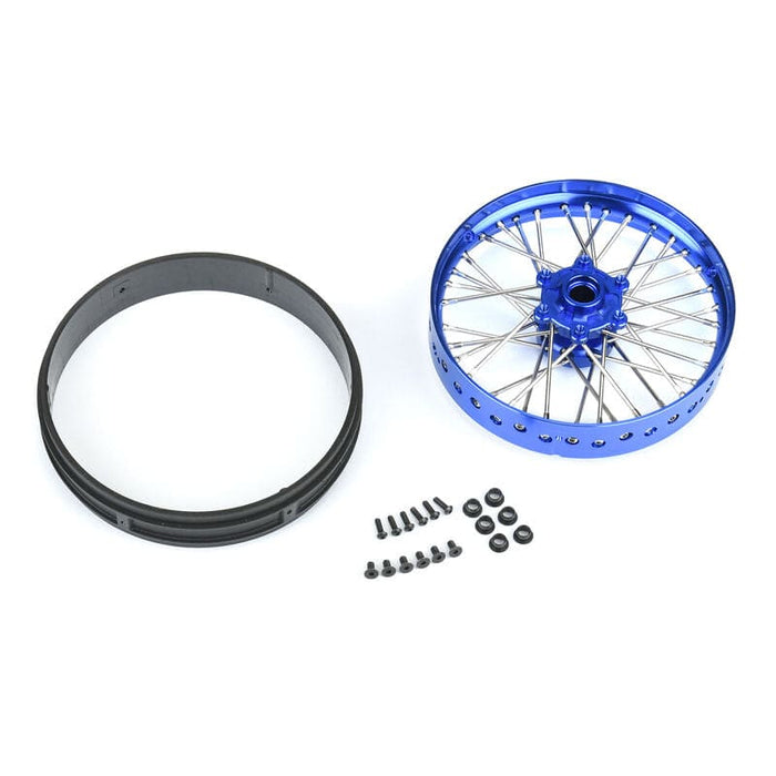 PRO283600T1 1/4 Pro-Spec Aluminum V2 Bead Front Wheel Blue/Blue (1): Promoto-MX